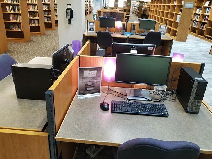 Library student spaces - computer pods